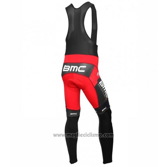 2016 Abbigliamento Ciclismo BMC Nero e Rosso Manica Lunga e Salopette